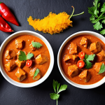 **Image Prompt 1: The Spectrum of Indian Heat and Flavor Balance**
    *   **Description:** A vibrant, close-up shot of a progression of Indian curries, showcasing varying degrees of heat. On one side, a mild, creamy Korma or Paneer Makhani, subtly spiced. In the middle, a rich, balanced Tikka Masala. Towards the other side, a fiery Vindaloo or Phaal, with visible red chili peppers. The image should convey both the intensity of the spice and the intricate balance of flavors, with steam rising from the bowls, hinting at aromatic spices and fresh herbs. The overall mood should be enticing and visually appealing, emphasizing the "delicate dance of flavors."
    *   **Keywords:** Indian curry heat spectrum, mild to fiery, vibrant red and orange colors, creamy textures, fresh green herbs, whole spices, chili peppers, balanced flavors, culinary art, aromatic steam, close-up food photography.
